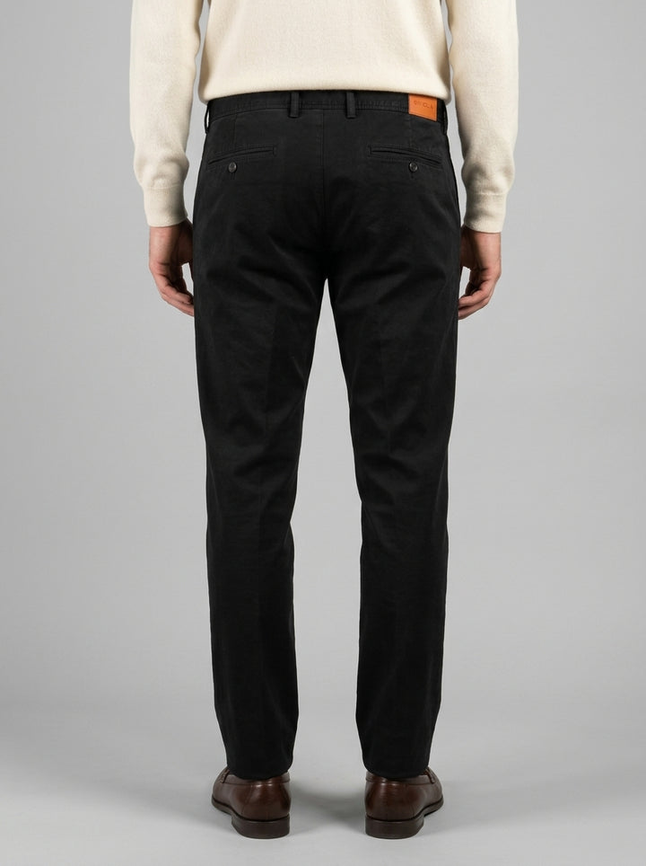 Pantalone Tasca America in Cotone e Cashmere nero 