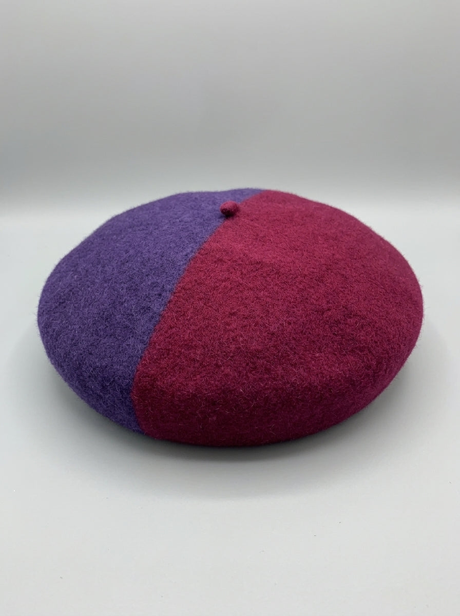 Basco di lana bicolore Cherry 