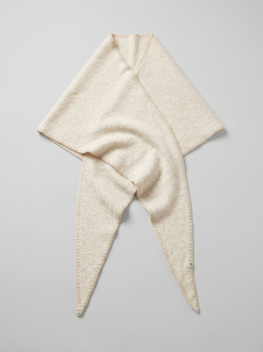 Bandana in maglia triangolare Beige 