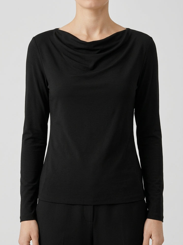 T-SHIRT NERA IN JERSEY 