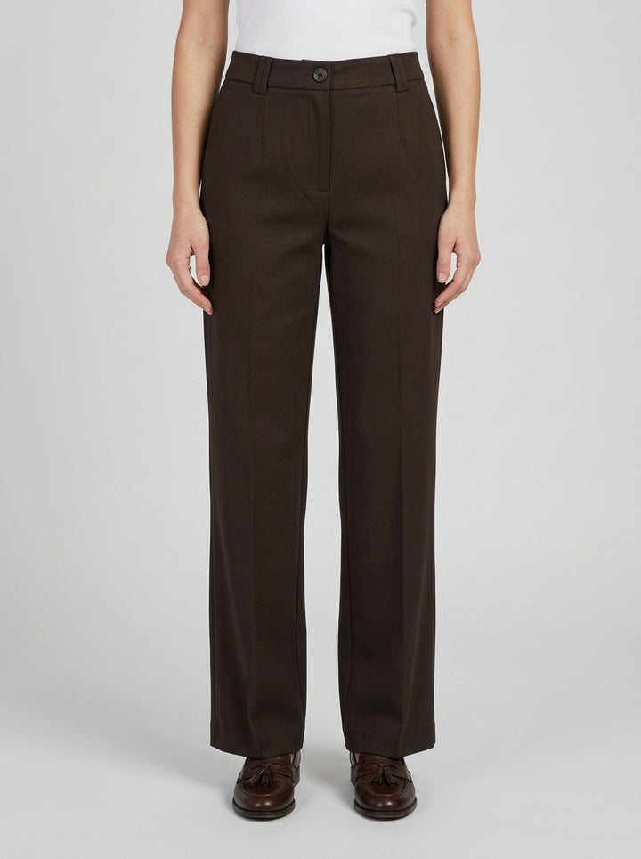 Pantalone dritto in maglia moro 