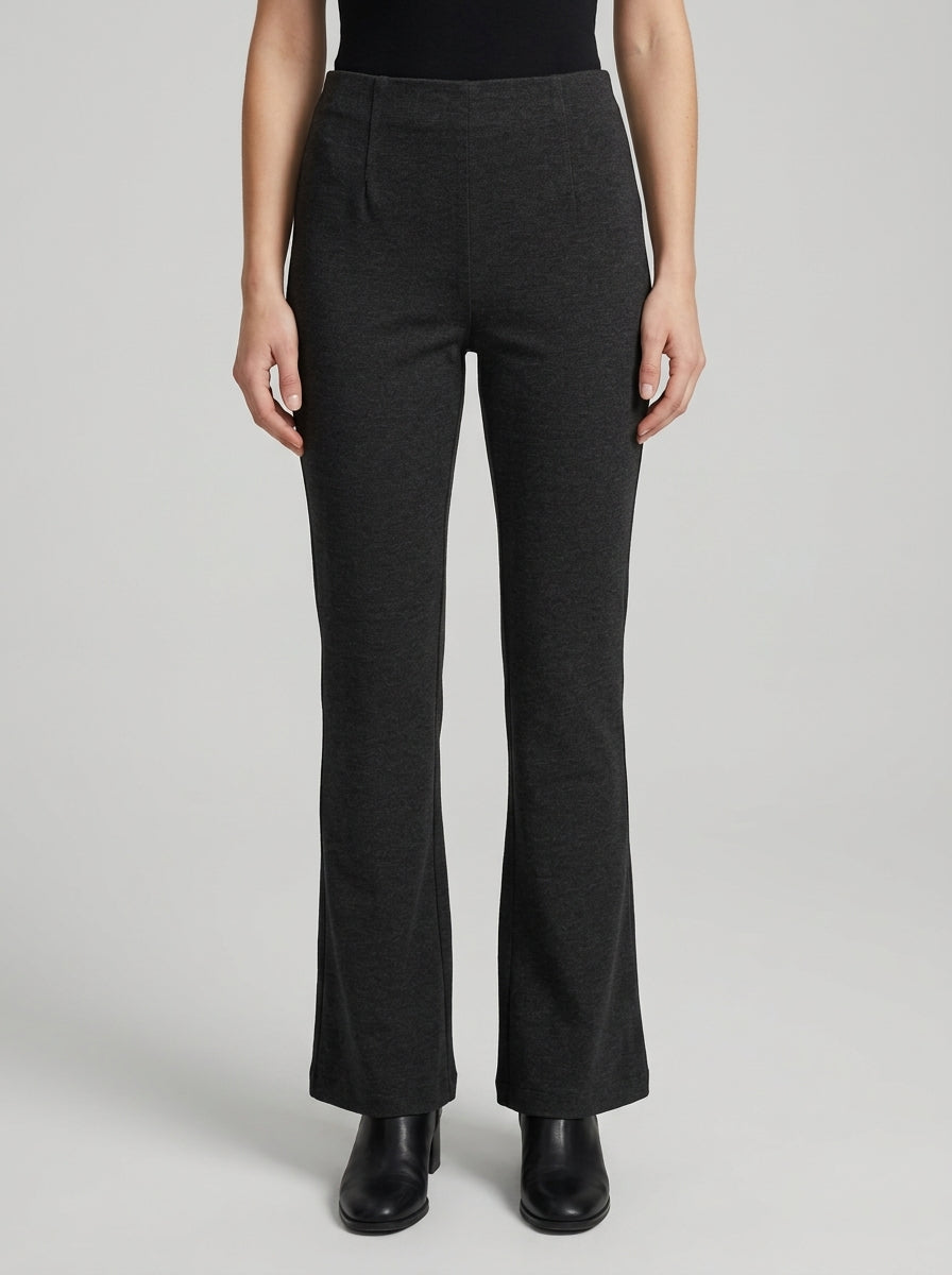 Pantalone a zampa in maglia grigio 