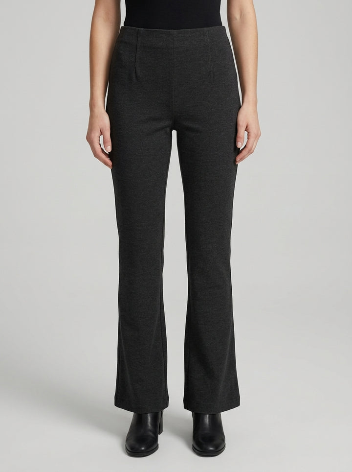 Pantalone a zampa in maglia grigio 