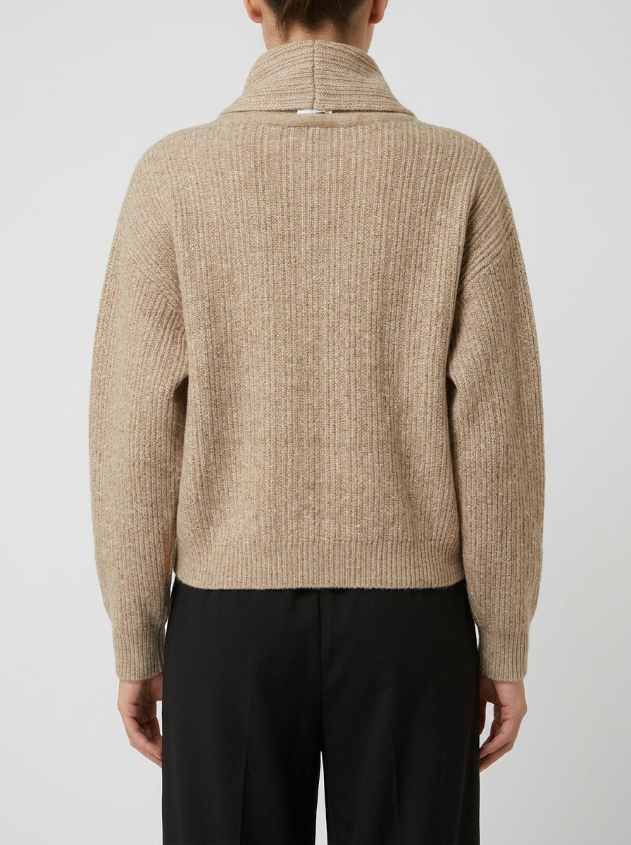 Cardigan in maglia con scollo a V e fiocco Light c 