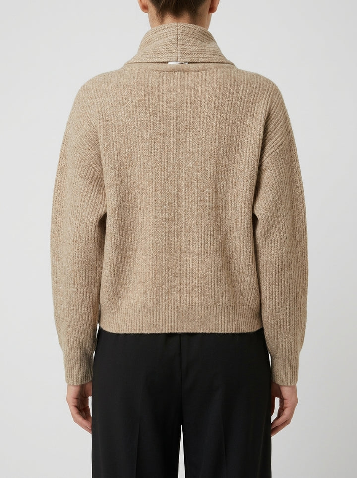 Cardigan in maglia con scollo a V e fiocco Light c 