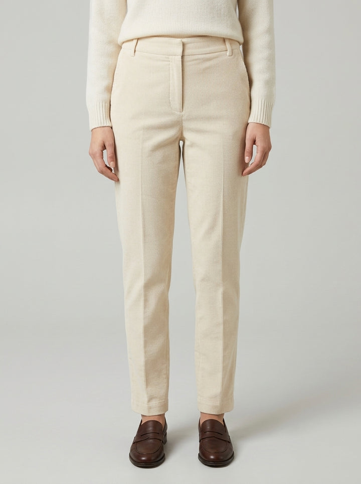 Pantaloni panna chino in velluto a coste Toffee 