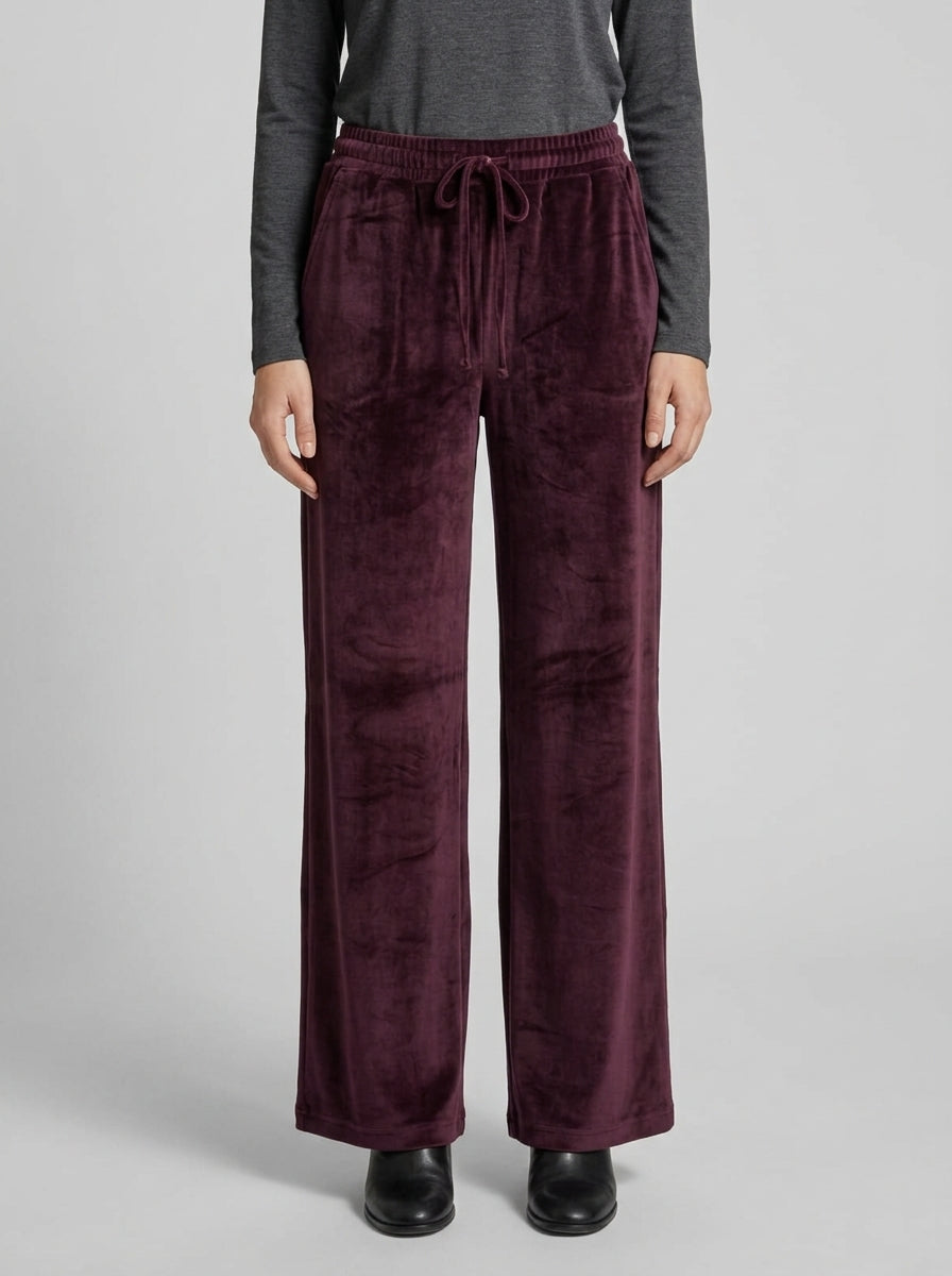 Pantalone Donna in Velluto Viola 