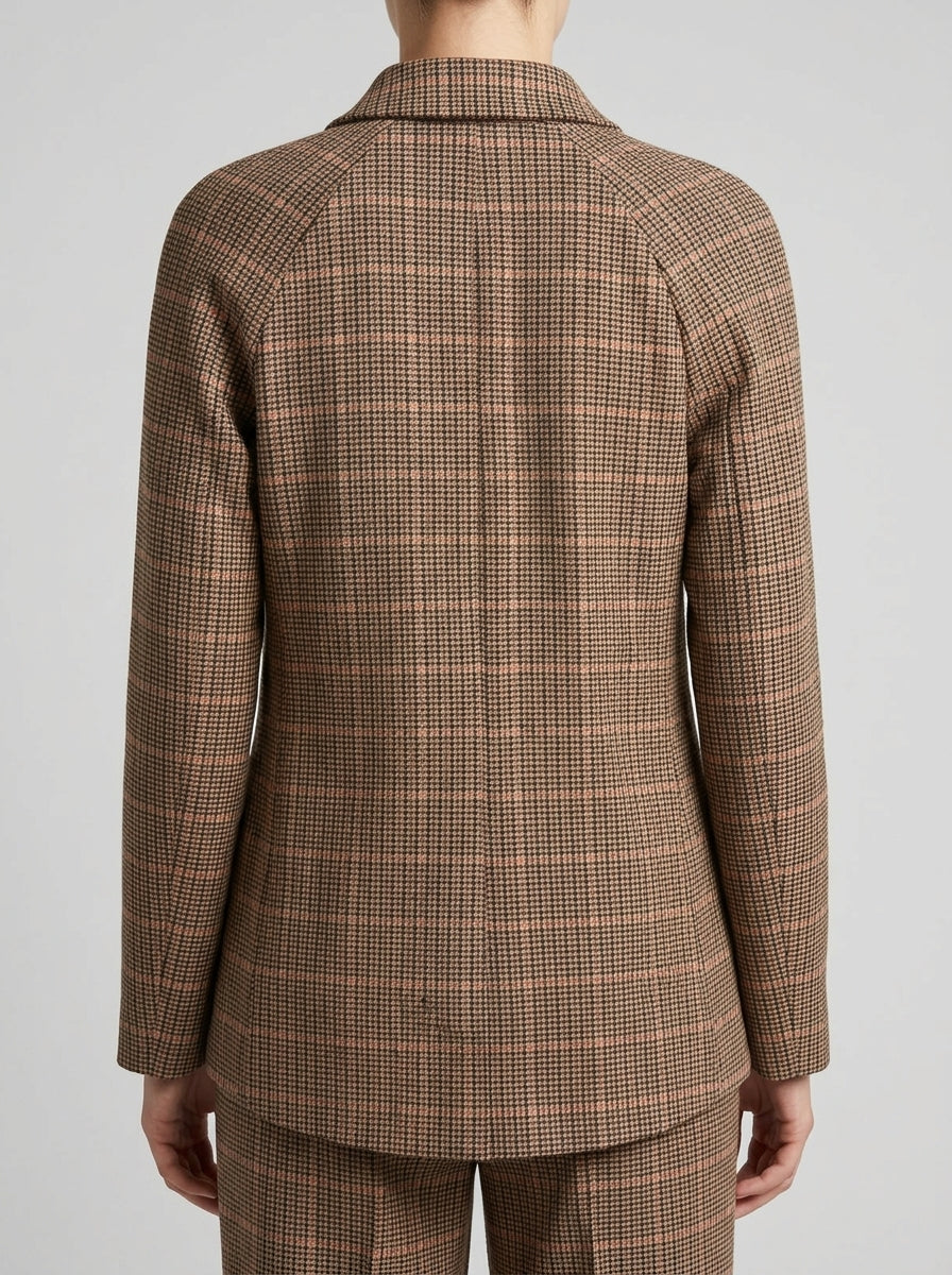 Giacca beige a quadretti 