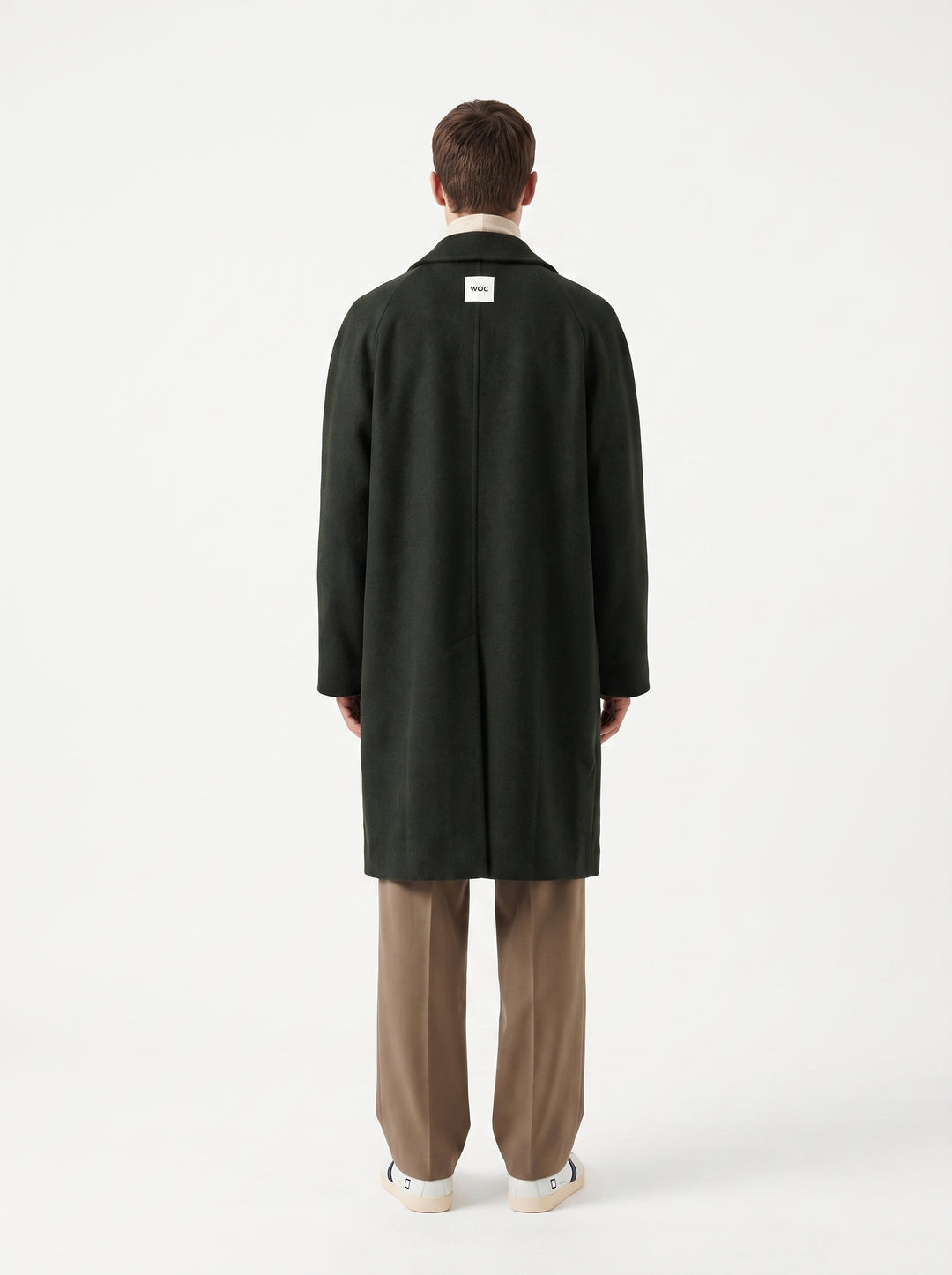 Cappotto Uomo Lungo Verde 