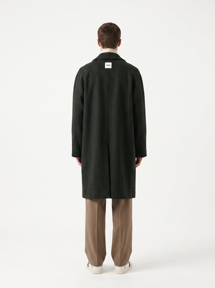 Cappotto Uomo Lungo Verde 