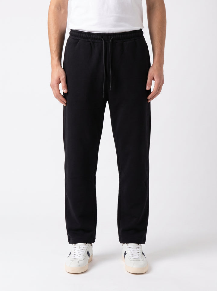 Pantalone Uomo in Felpa Nero con Coulisse 