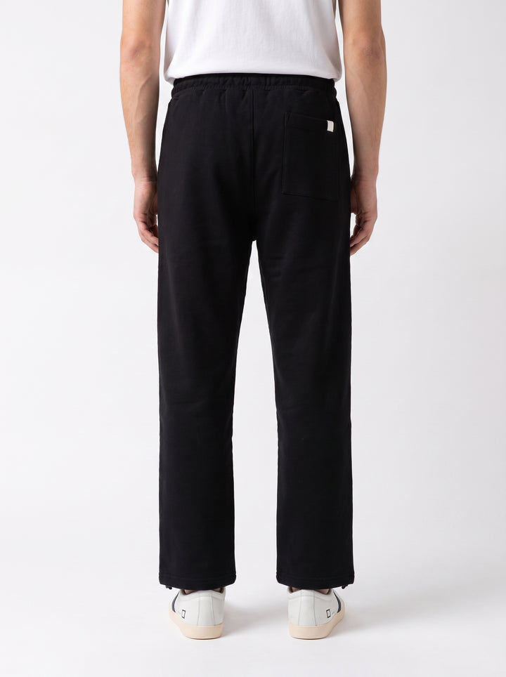 Pantalone Uomo in Felpa Nero con Coulisse 