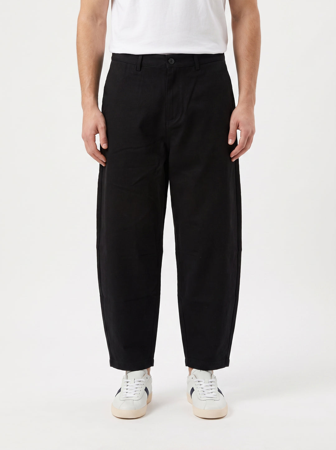 Pantalone Uomo Gaucho Nero in Cotone Gabardine 