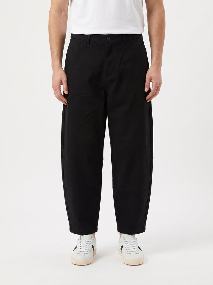 Pantalone Uomo Gaucho Nero in Cotone Gabardine 