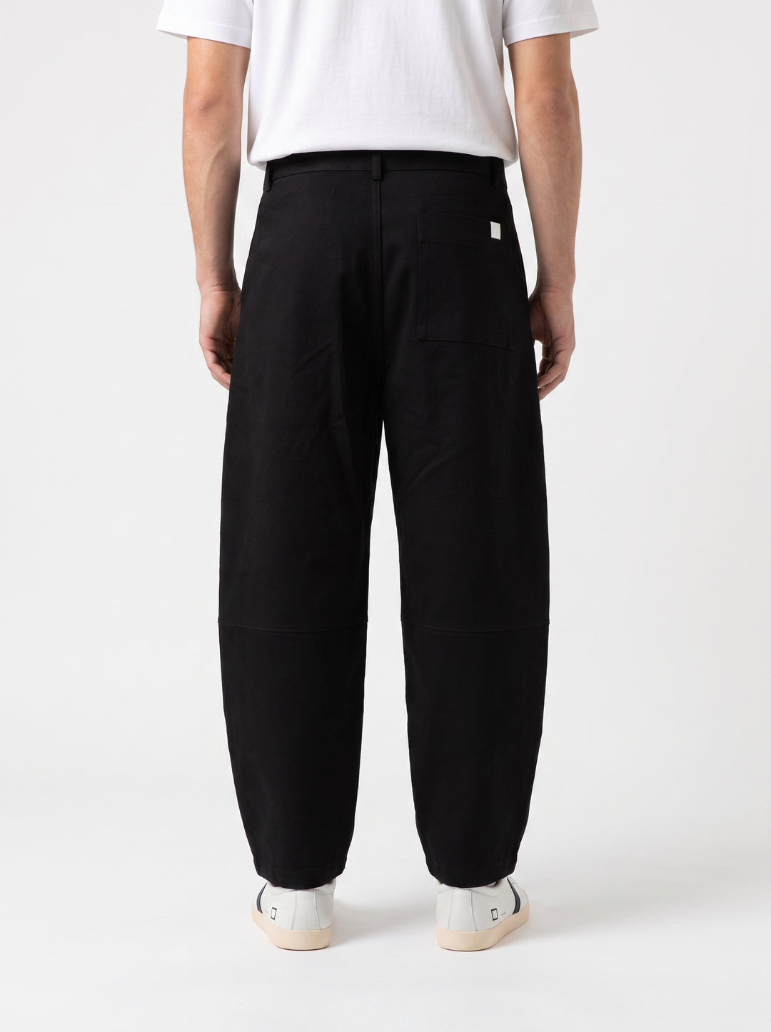 Pantalone Uomo Gaucho Nero in Cotone Gabardine 