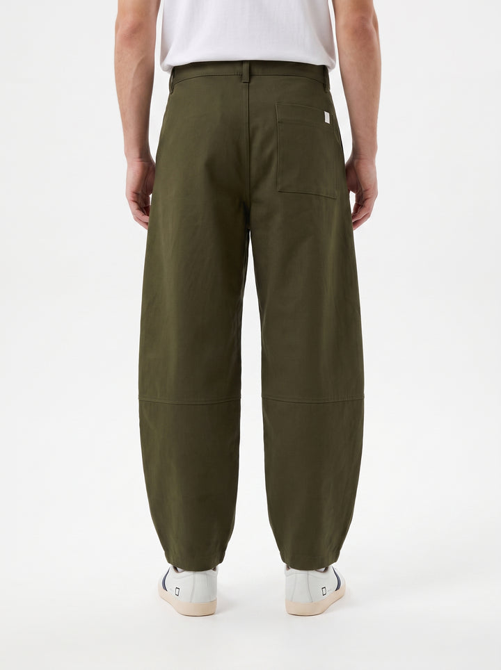 Pantalone Uomo Gaucho Verde in Cotone Gabardine 