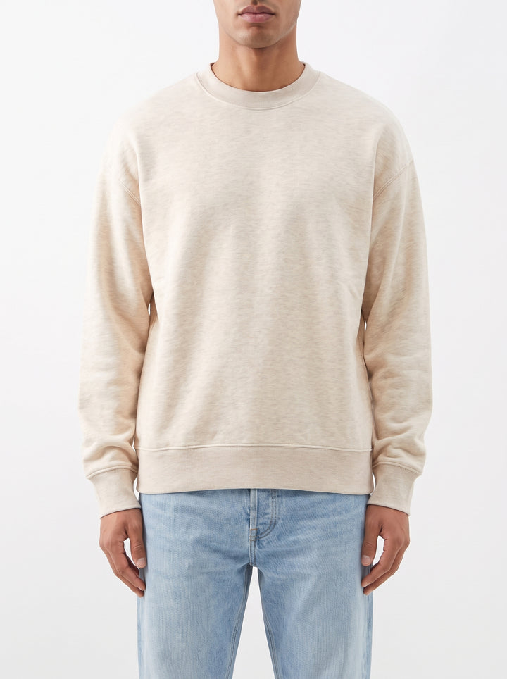 Felpa Uomo Girocollo in Cashmere Avorio 