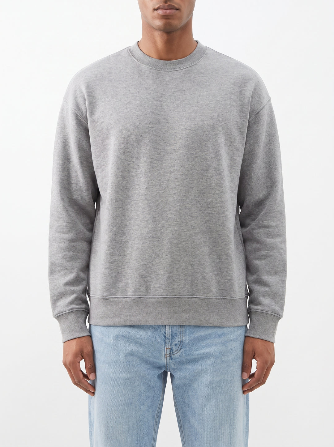 Felpa Uomo Girocollo in Cashmere Grigia 