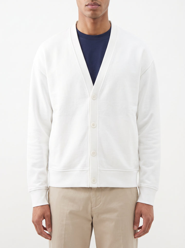Cardigan Over latte in Felpa Jersey 