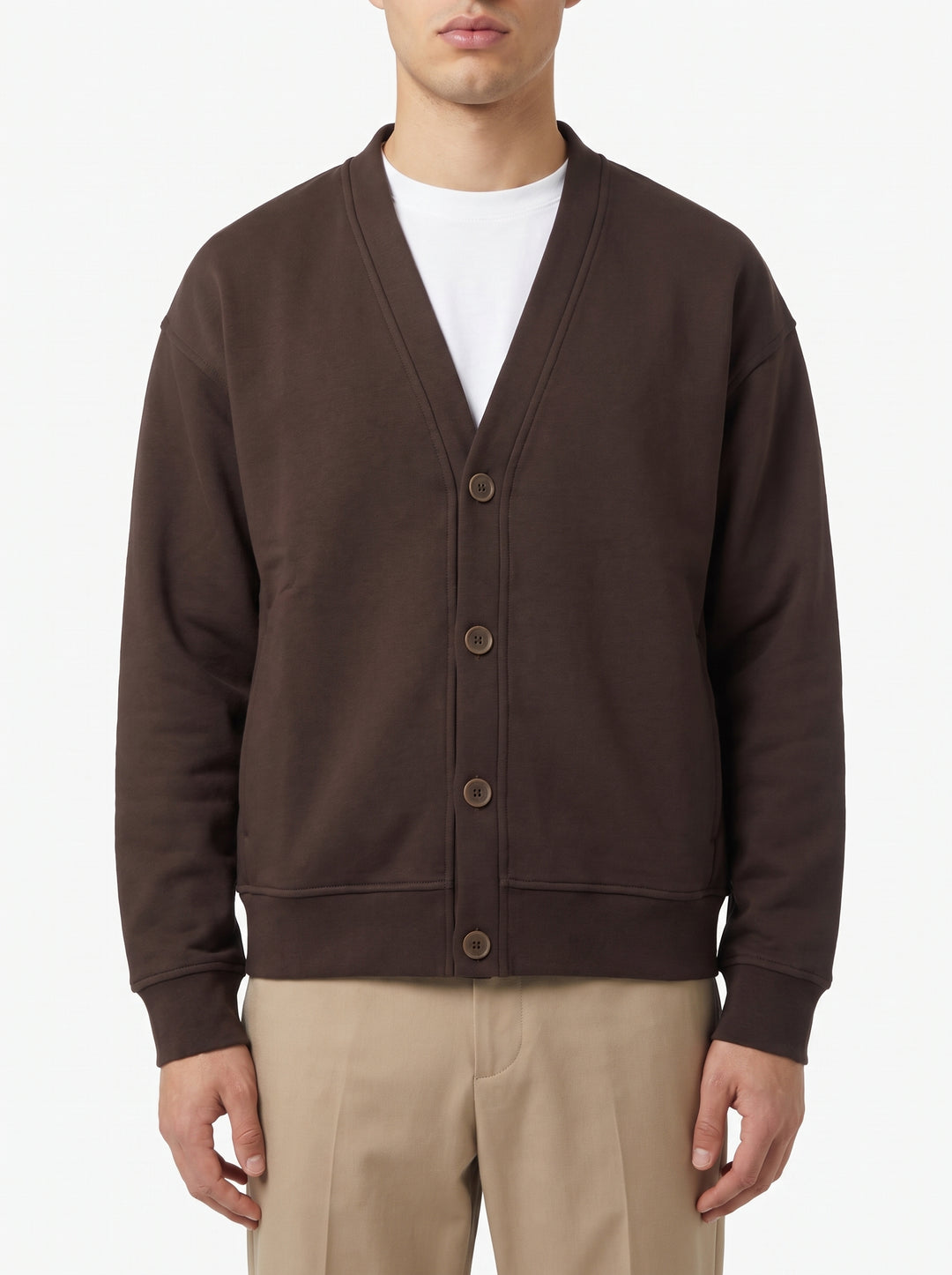 Cardigan Over Moro in Felpa 