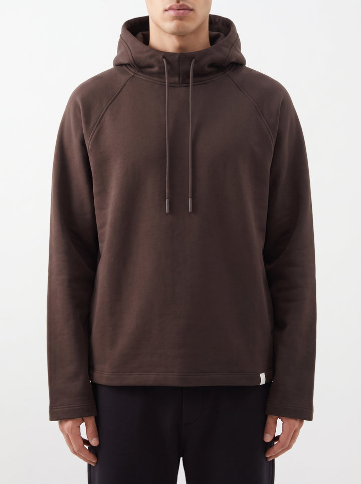 Felpa Marrone Raglan con Cappuccio 