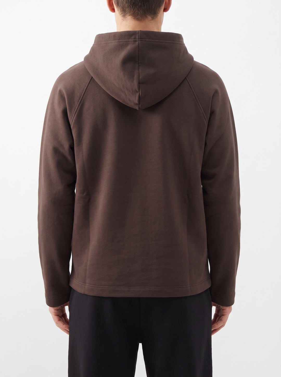 Felpa Marrone Raglan con Cappuccio 