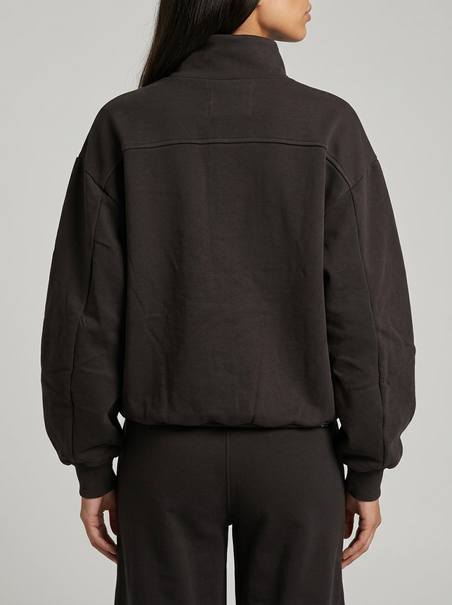 Felpa  Nera  Bomber con Ciappe 