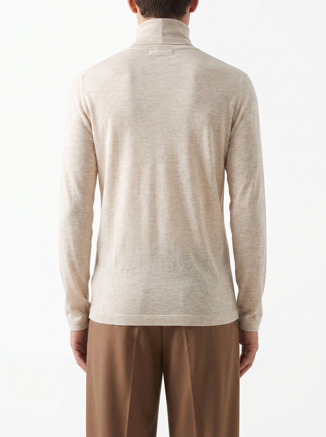 Maglia Uomo Lupetto in Cashmere Beige 