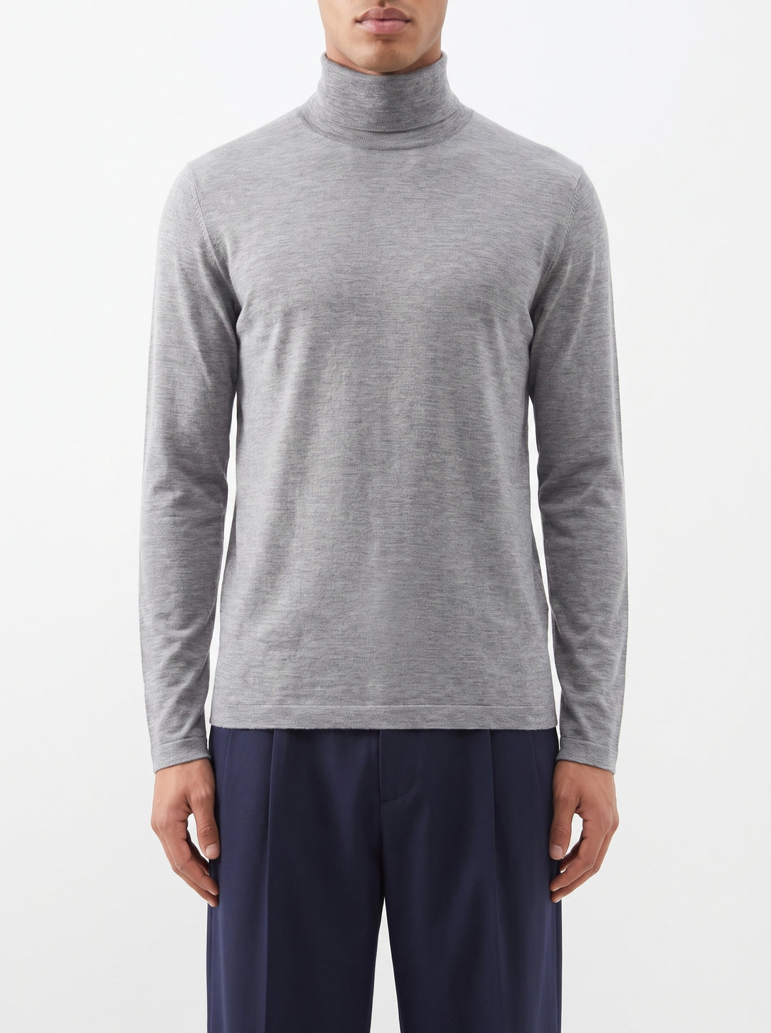 Maglia Uomo Lupetto in Cashmere Grigia 