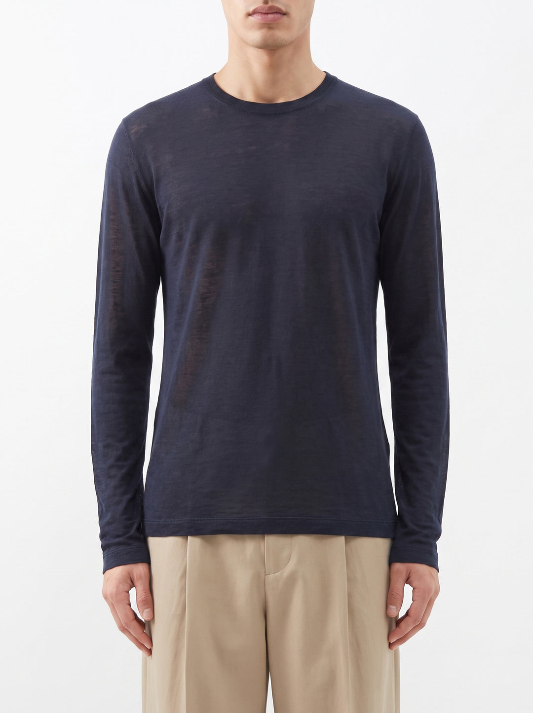 Girocollo Uomo in Cashmere Blu Finezza 18 