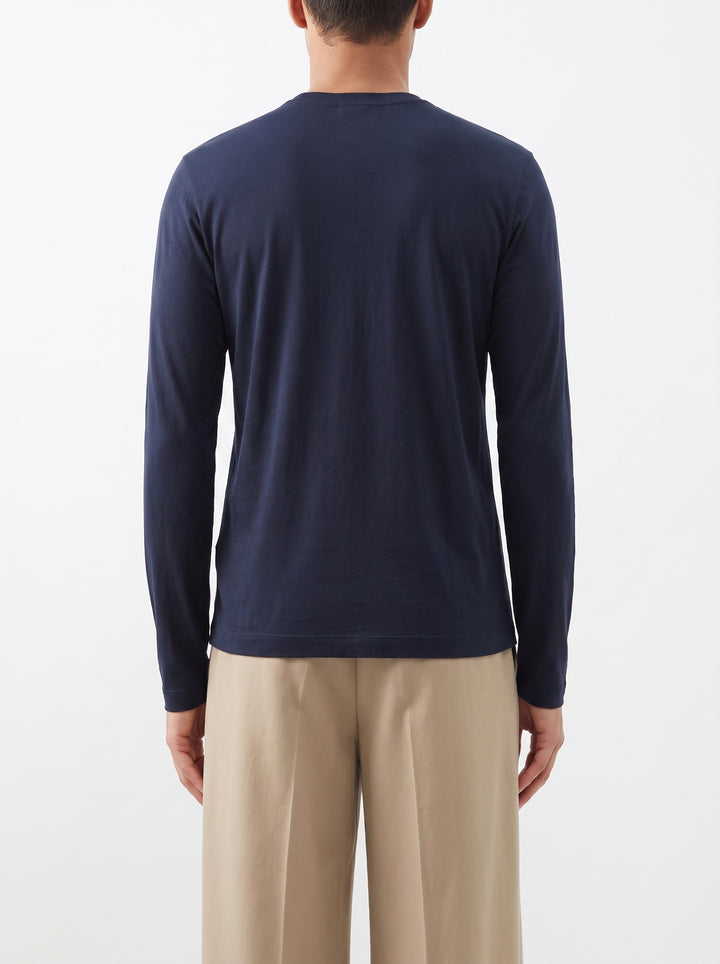 Girocollo Uomo in Cashmere Blu Finezza 18 