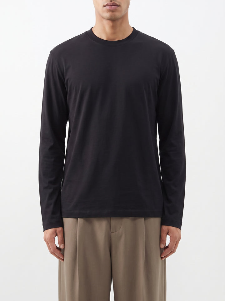 T-Shirt Uomo Longless Nera a Manica Lunga 