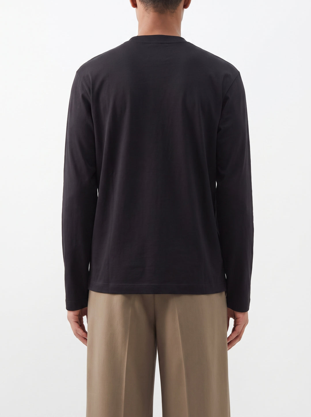 T-Shirt Uomo Longless Nera a Manica Lunga 