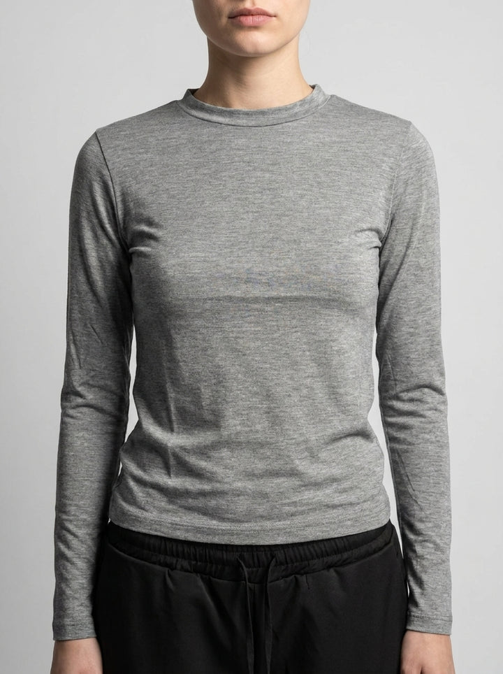 Shirt grigia in Viscosa Fiammata 