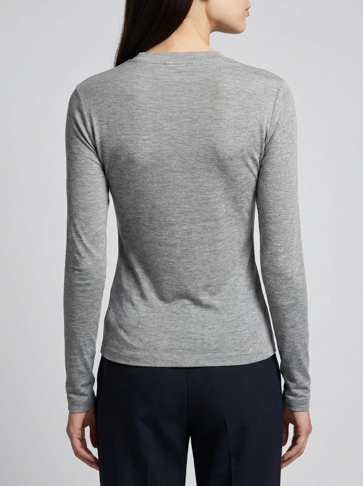 Shirt grigia in Viscosa Fiammata 