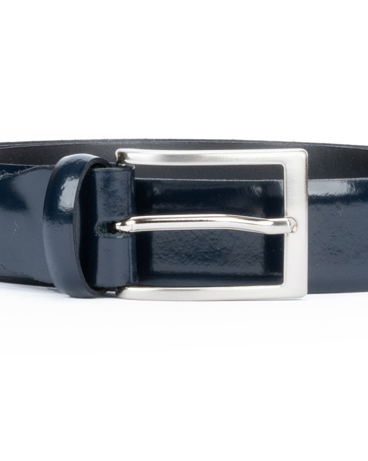 Cintura pelle blu 