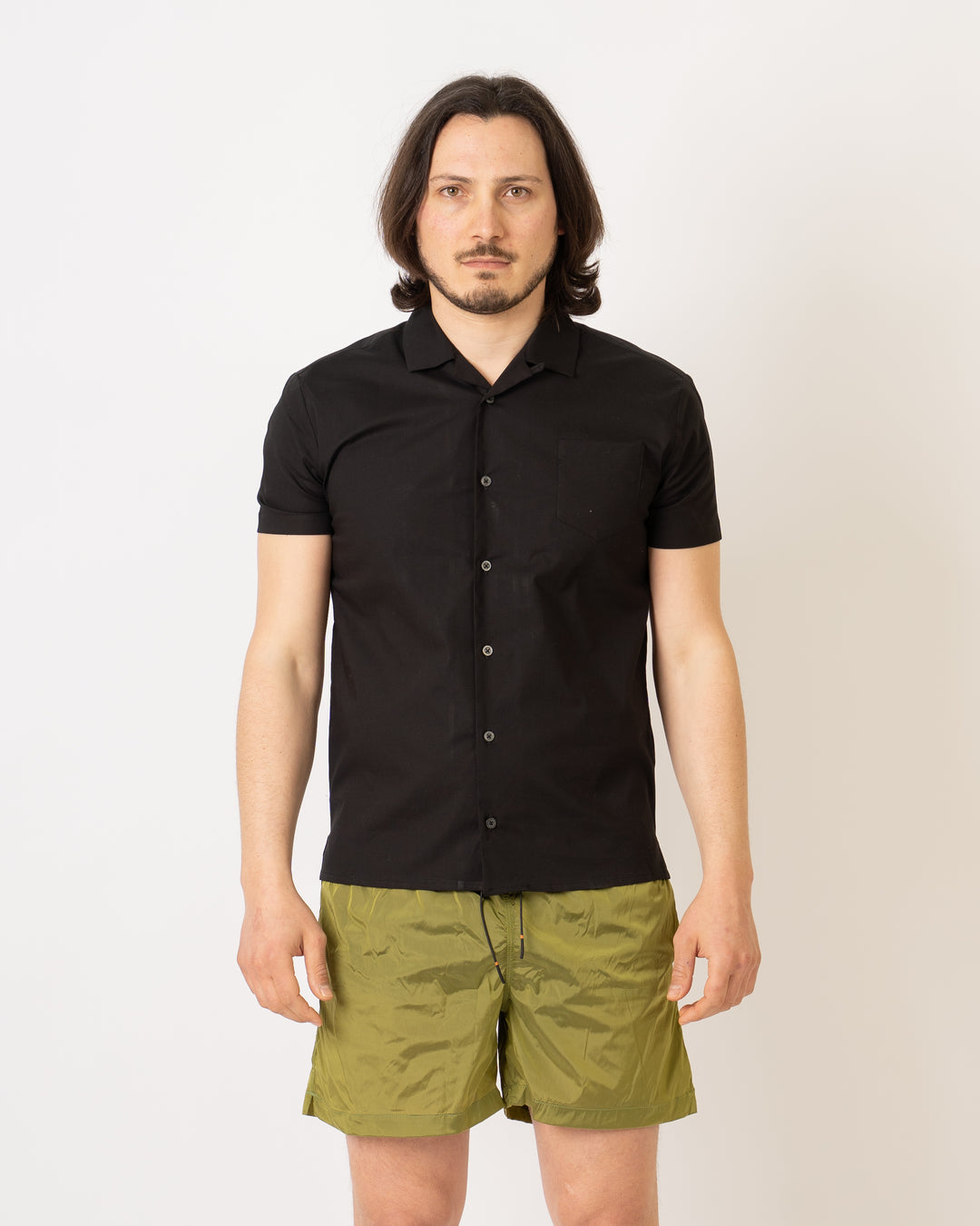 Camicia Bowling Nera 