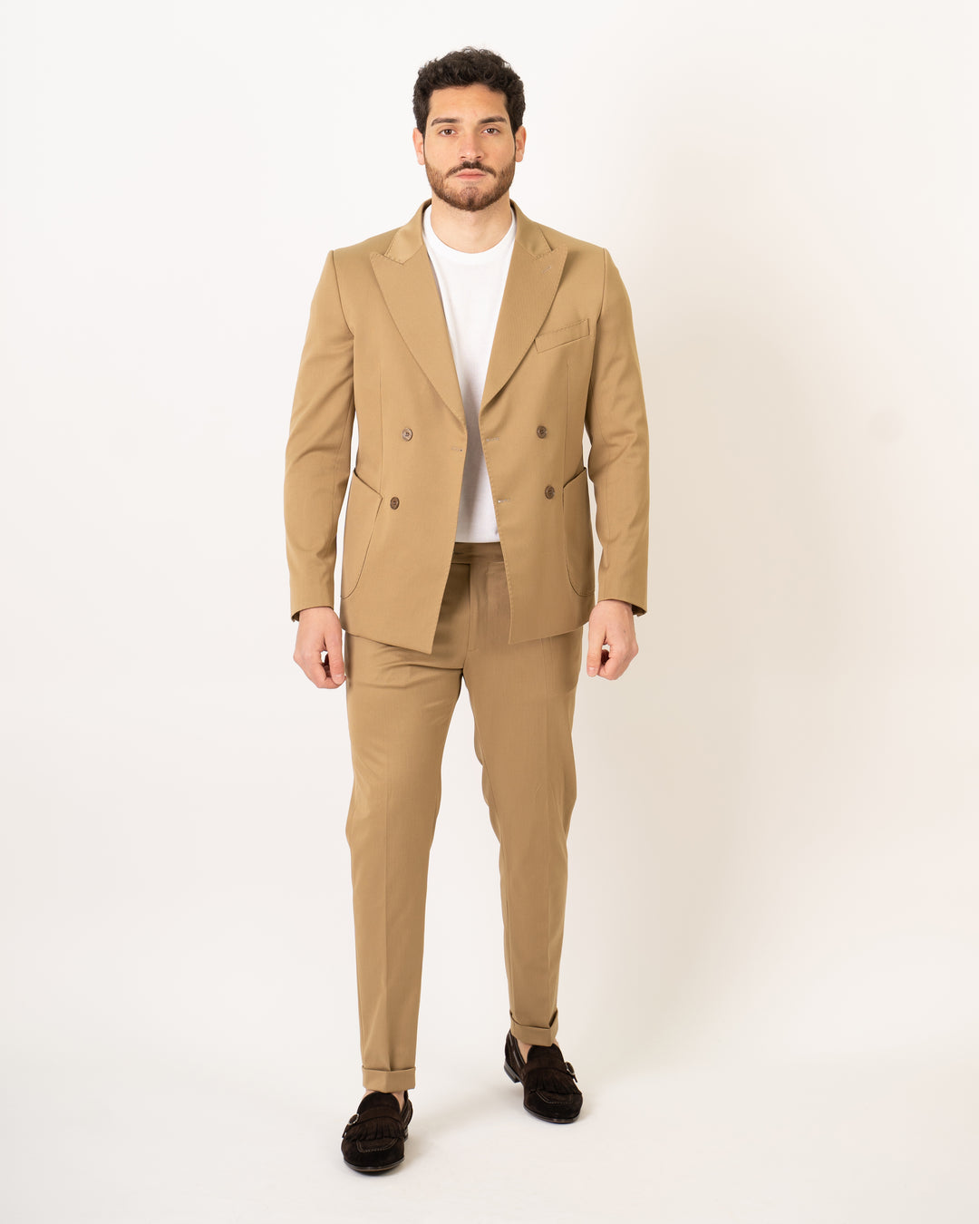 Abito Doppio Petto Beige 