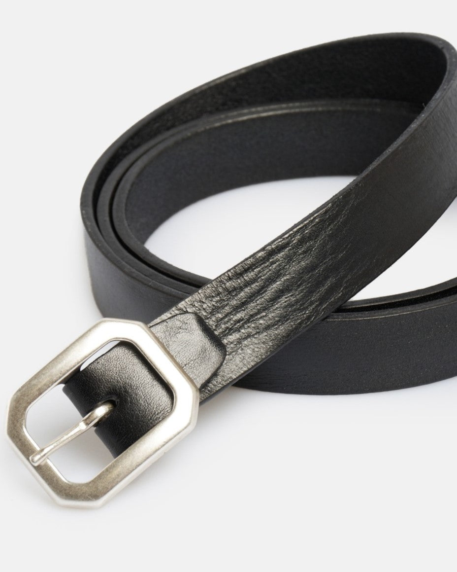 CINTURA FIBBIA QUDRO NERA 