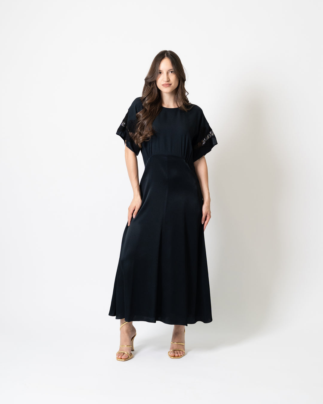 Abito Pizzo e Seta Blu 