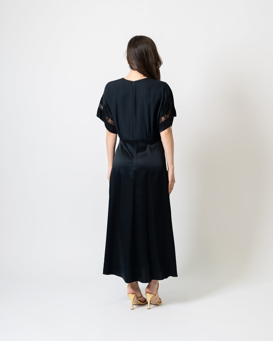 Abito Pizzo e Seta Blu 
