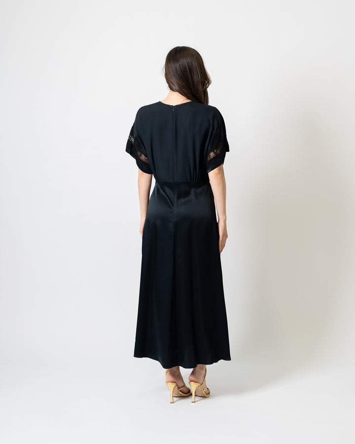 Abito Pizzo e Seta Blu 