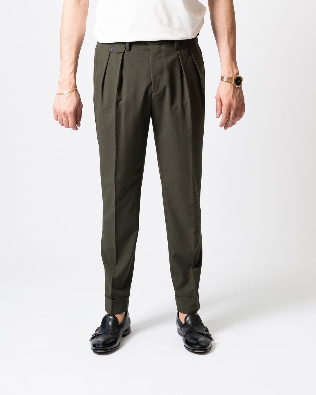Pantalone Singapore Doppia Pence Verde 