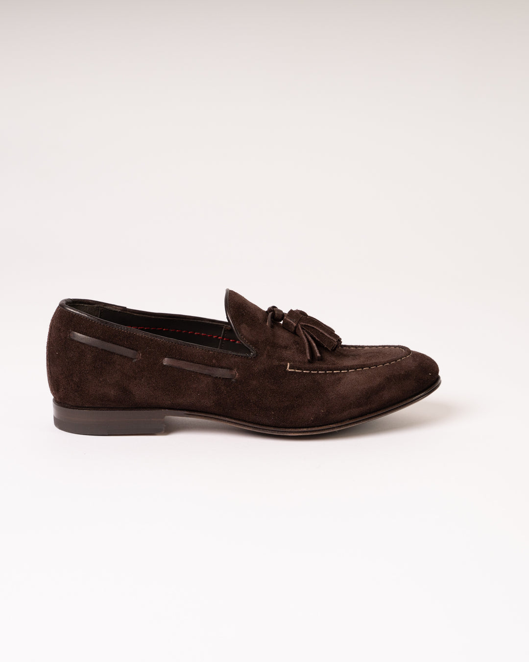 Mocassini Con Nappine Camoscio moro 