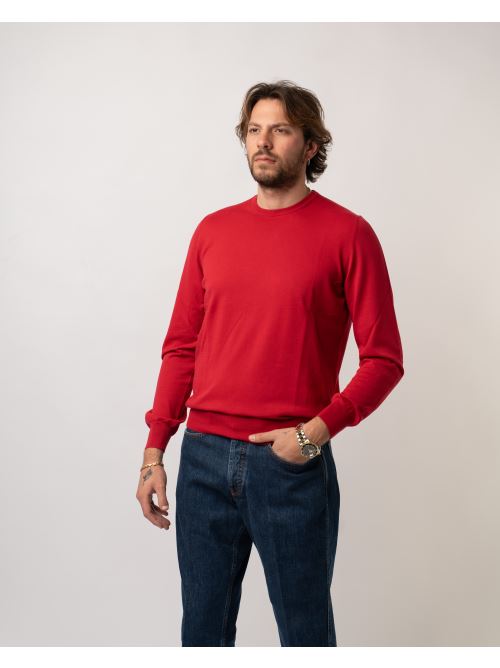 Girocollo Cotone Rosso 