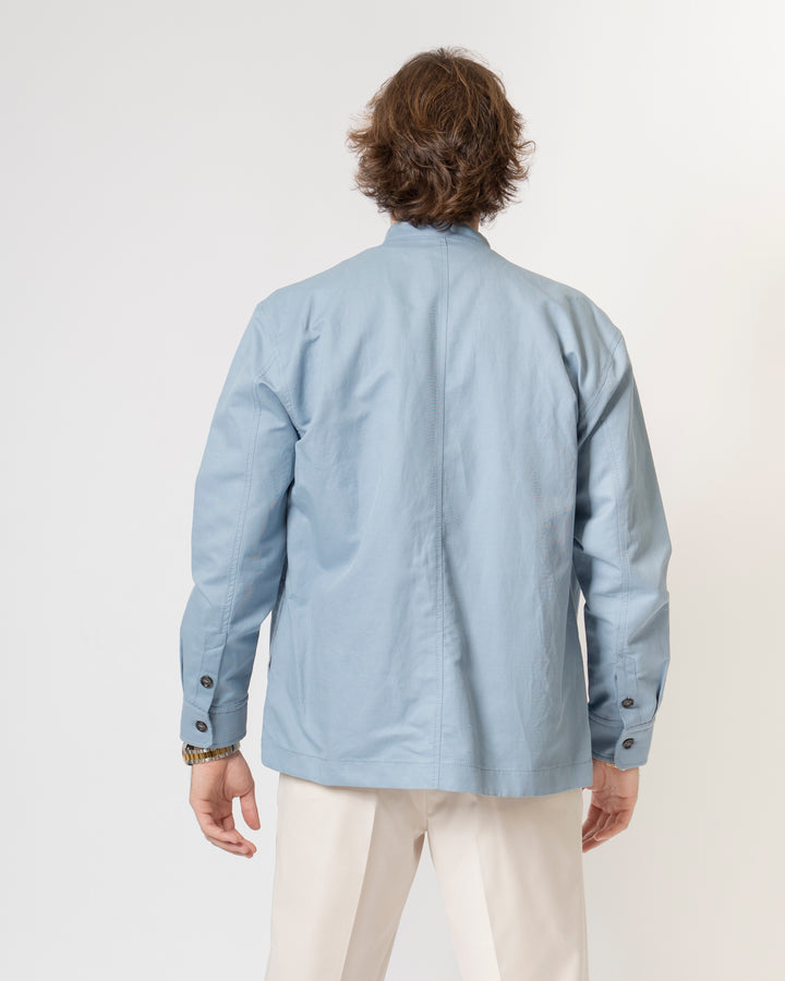 OVERSHIRT COREANA AZZURRA<BR/> 