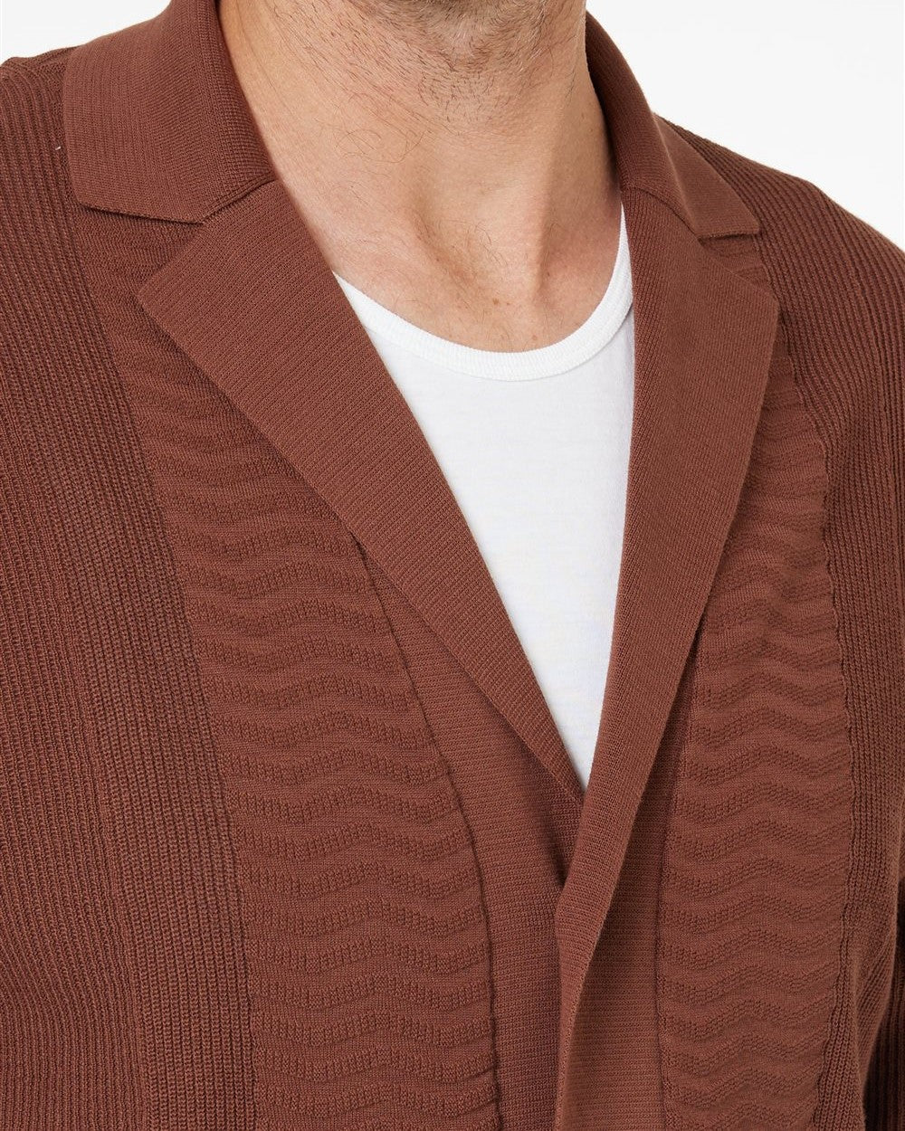 Cardigan Tre bottoni Con tasche Bruciato