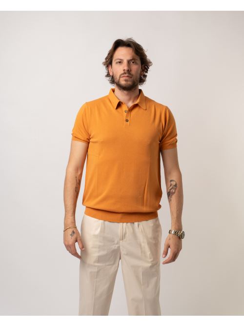 Polo Tre bottoni Arancio