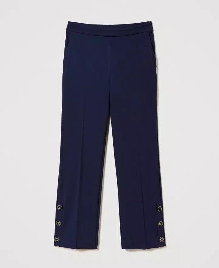 Pantaloni cropped Blu