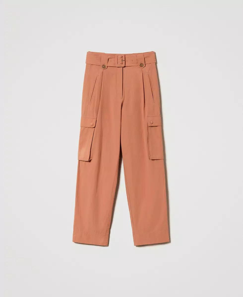 Pantaloni cargo arancio